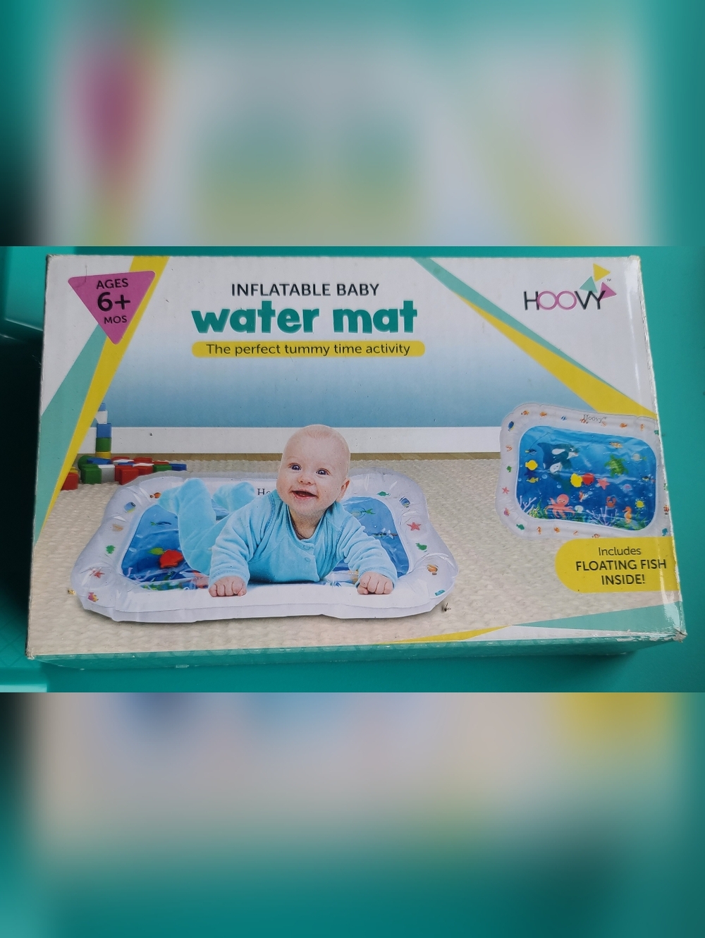 Inflatable Baby Water Mat - Blue